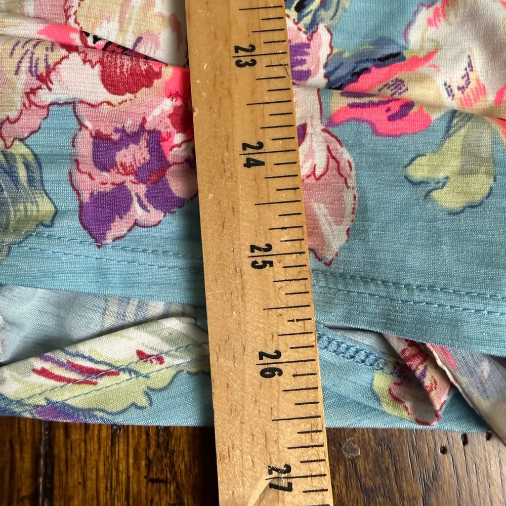 Honeyme Sky Blue Floral Cold-Shoulder Tunic - Picture 5 of 6